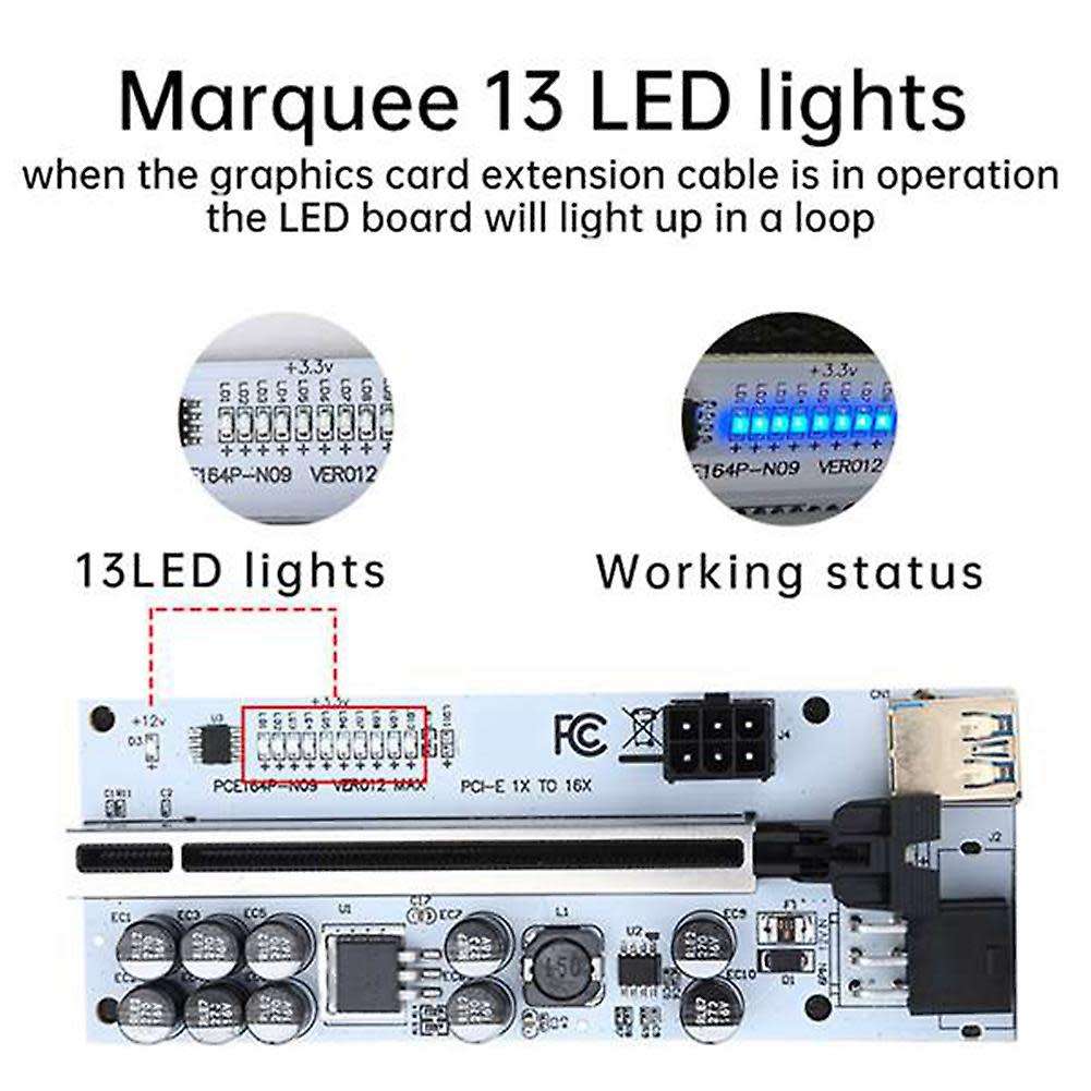 Ver012 Max Pci-e X1 to X16 Extender Riser for Video Card