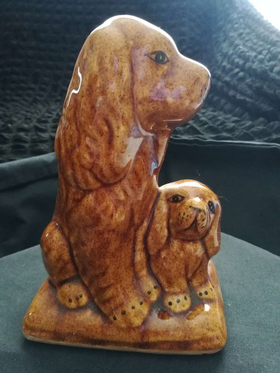 Beautiful Vintage Ceramic Dog ornament