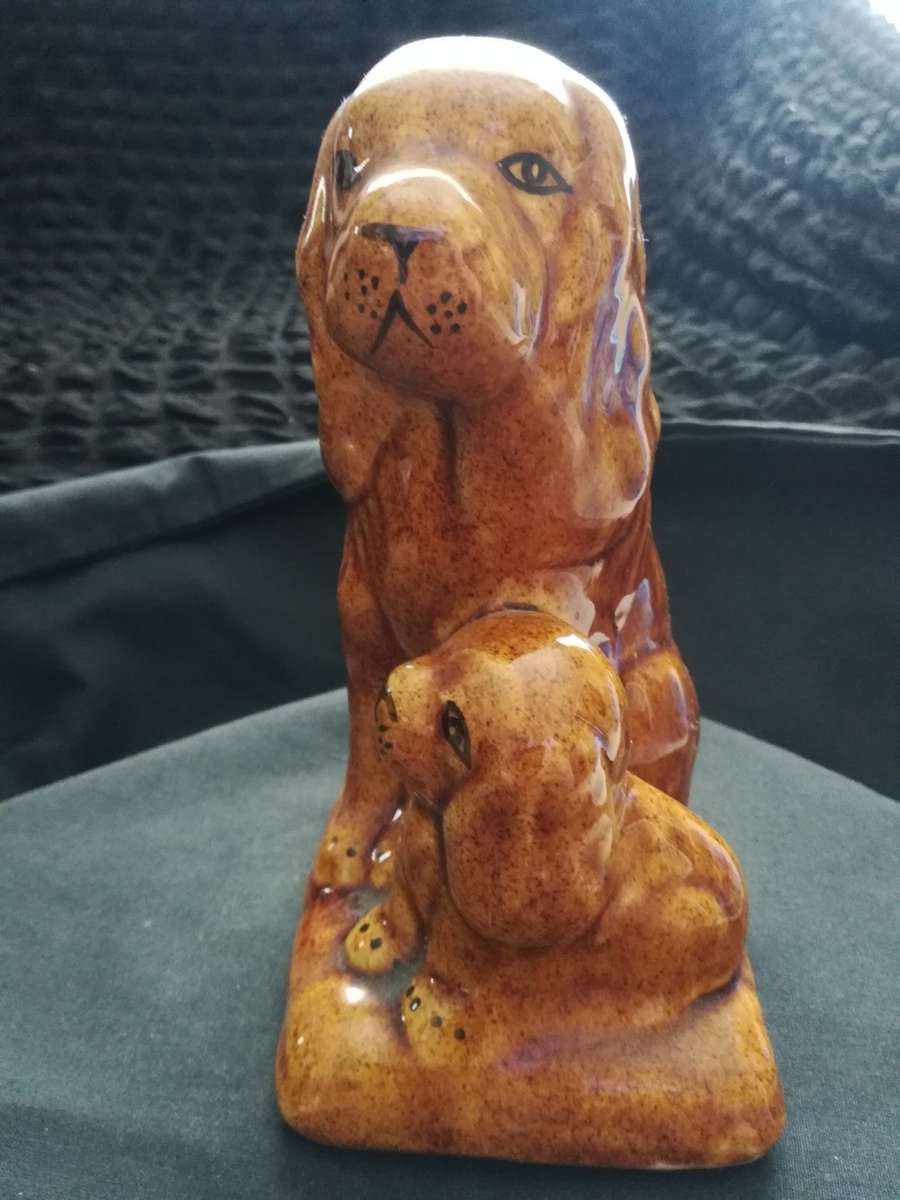 Beautiful Vintage Ceramic Dog ornament