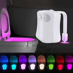 8 Colors Human Motion Sensor Automatic Seats LED Light Toilet