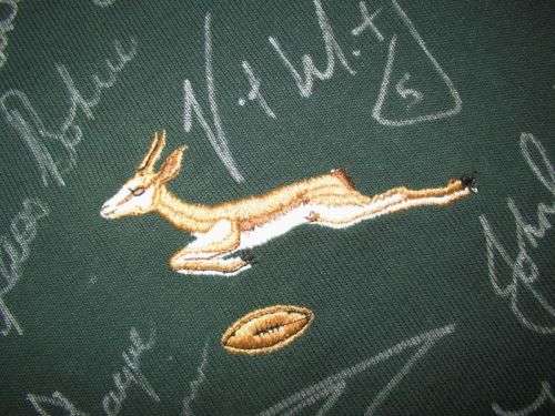 Springbok Rugby Jersey 1980's - Signed