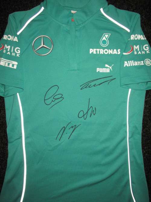 2018 Mercedes F1 Pit Crew Shirt - Signed