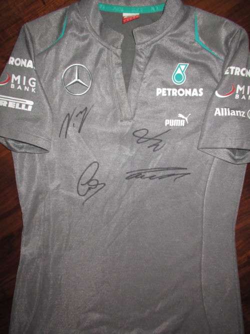 2018 Mercedes F1 Pit Crew Shirt - Signed