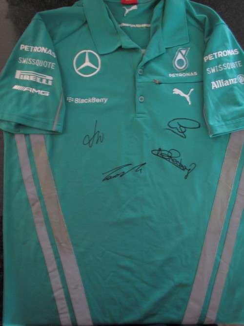 2016 Mercedes F1 Pit Crew Shirt - Signed
