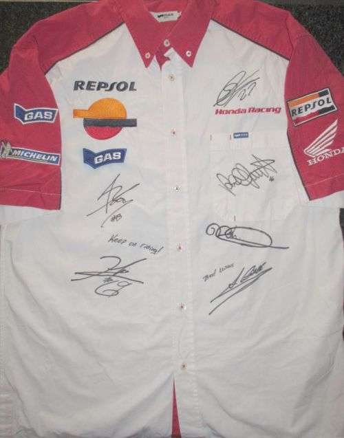 Repsol Honda MotoGP Shirt, Signed by World Champions