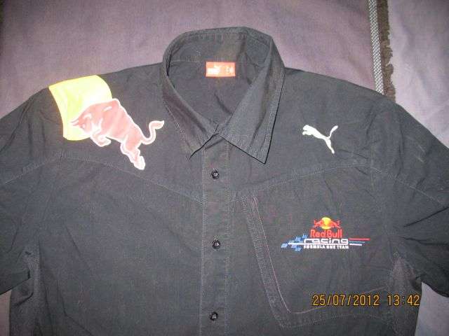 Sebastian Vettel Signed Red Bull Pitcrew Shirt