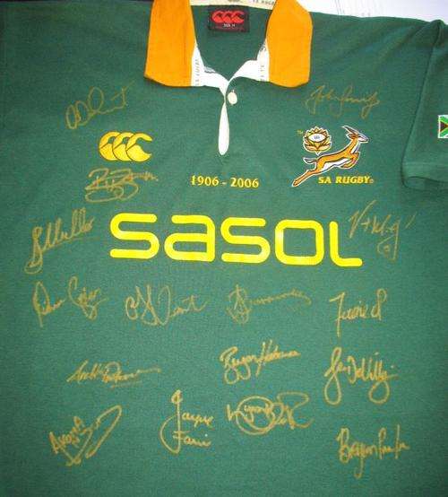Springbok Commemorative Jersey Signed by Team 2006