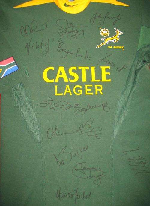 Springbok Rugby Jersey Signed by Team 2004