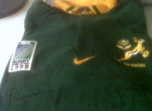 Springboks signed RWC 1999 jersey