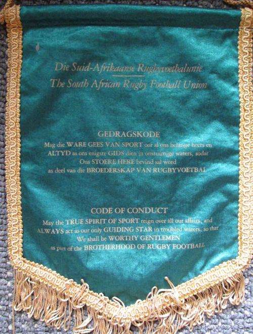 Springbok Players Pendant - Code of Conduct