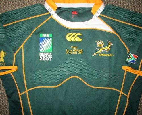 Springbok Rugby World Cup Jersey 2007