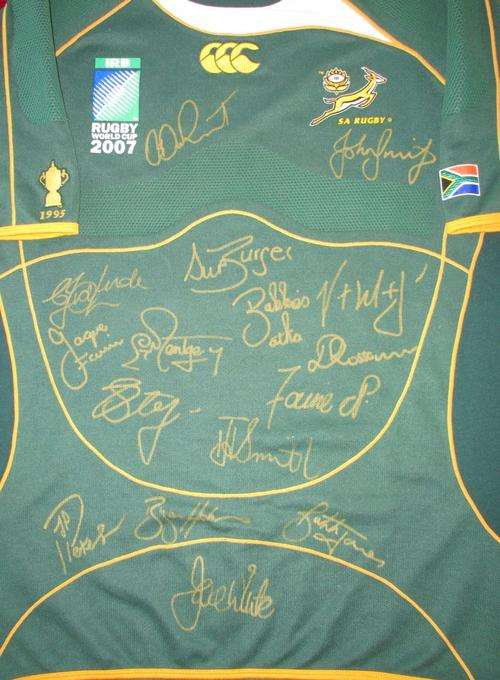 Springbok World Cup jersey 2007 Signed