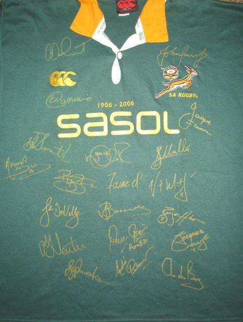 Springbok Rugby Jersey Signed 2006