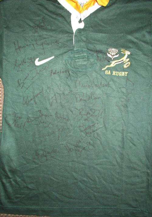 Springbok Rugby Jersey Signed