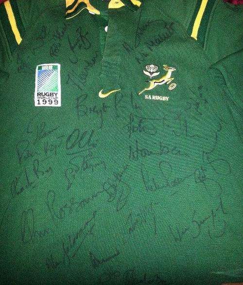 Springbok Rugby Jersey Signed - 1999