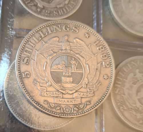1892 ZAR 5 SHILLINGS ....HIGH GRADE