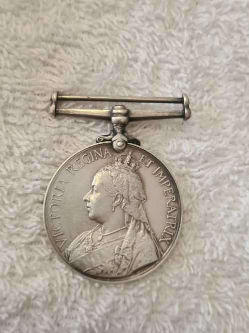 QUEENS MEDAL FULL SIZE... MR H.W. BACON IMP:MIL:RLY