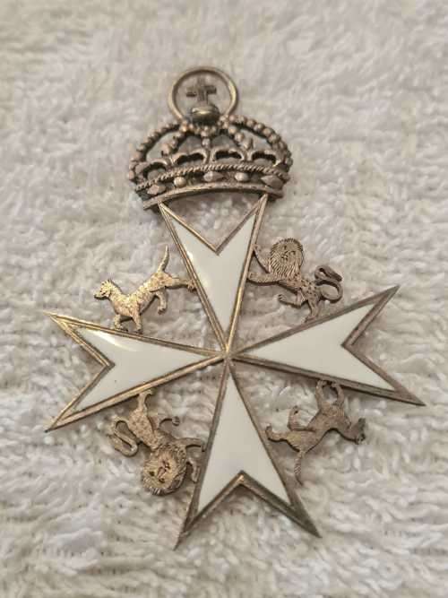 Sterling silver Freemasons medallion