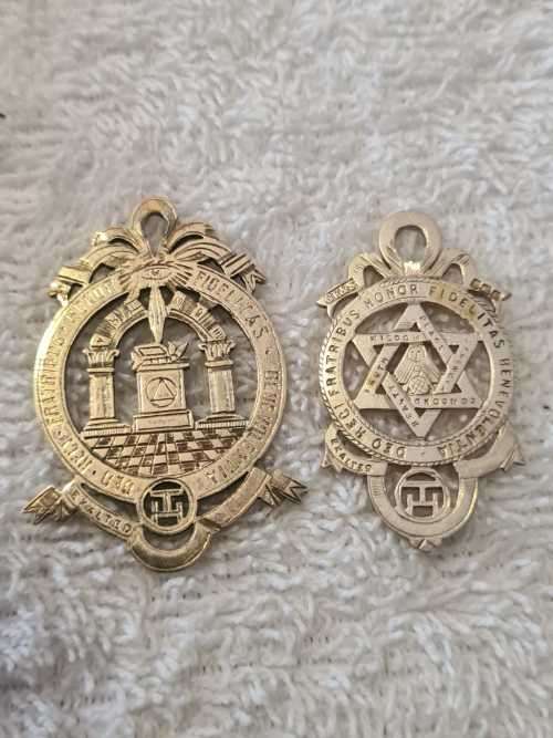 Sterling silver Freemasons medallion