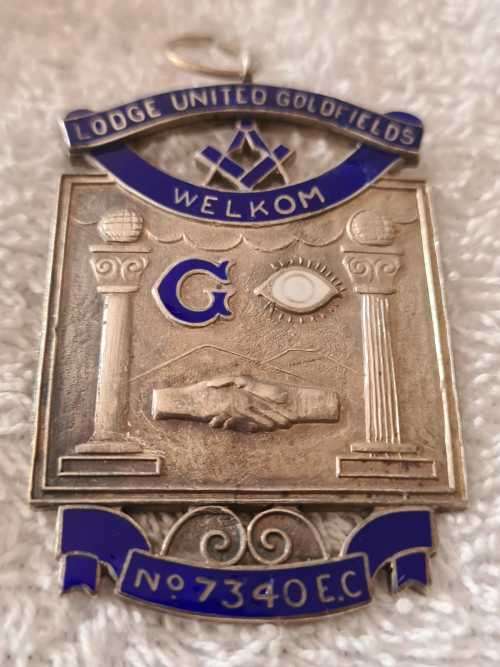 Sterling silver Freemasons medallion