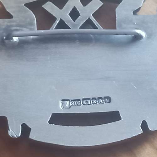 Sterling silver Freemasons medallion