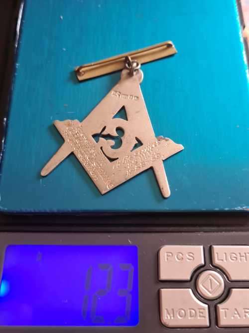Sterling silver Freemasons medallion