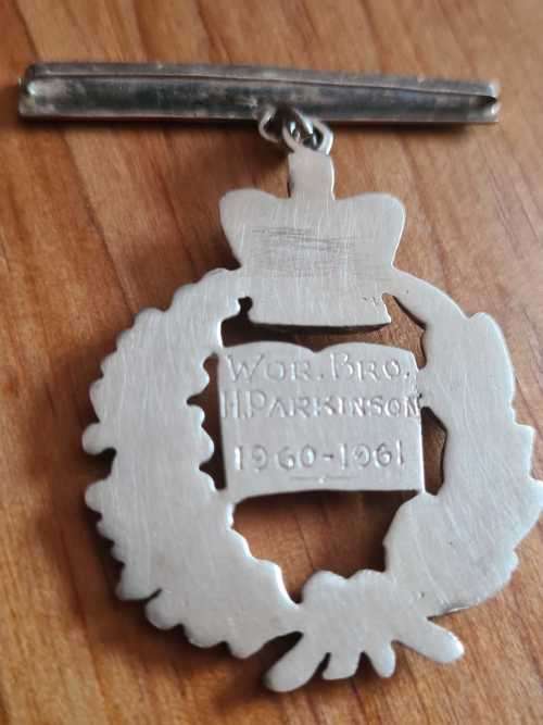 Sterling silver Freemasons medallion