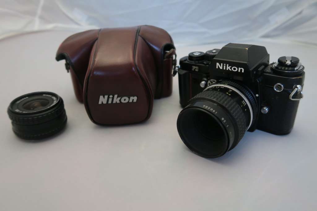 Nikon F3 35mm film camera + 28mr f2.8 + 55mm f2.8 Macro lenses & Leather cover - missing film cap