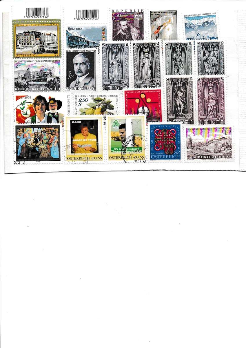 AUSTRIA 21 STAMPS USED & MNH