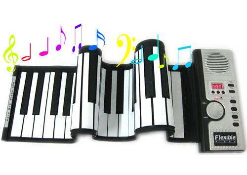 49 Keys Roll Up Synthesizer Piano with Responsive Keys