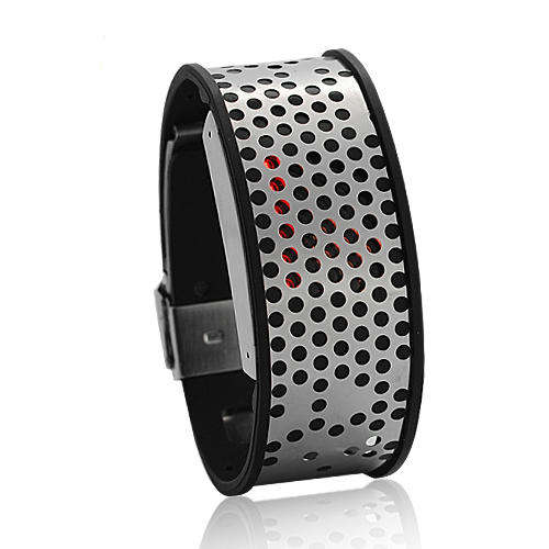 Metallic Stylish Simplistic Inspired Red Orange Green LED Watch