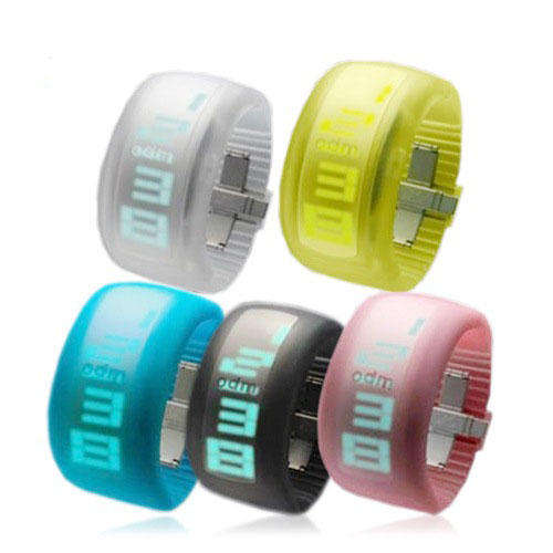 Beautiful LED Watch Support Power Balance Function and Waterproof