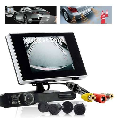 Waterproof Car Parking Kits with 4 Sensor and Rear View Wireless Camera