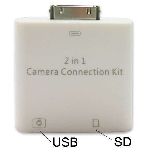 2-in-1 Pratical High Quality iPad Camera Connection Kit with ABS Plastic