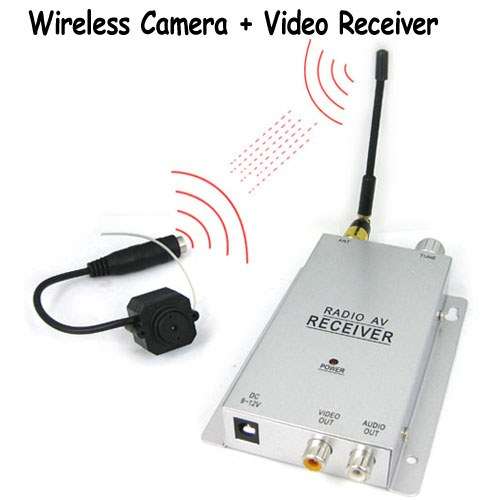 Micro Wireless Pinhole Color Camera + Video Receiver