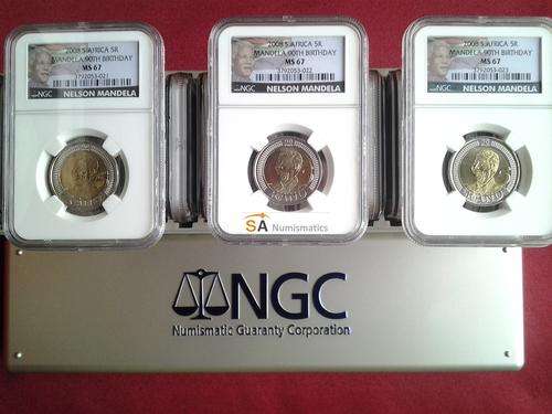 **NEW LIMITED EDITION** -  20 x 2008 MANDELA R5 NGC MS67's and NGC Container !!