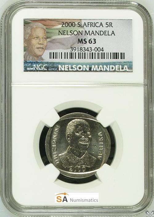 2000 MS63 MANDELA SMILEY "THE COINS WITH REAL VALUE AND FUTURE GROWTH"
