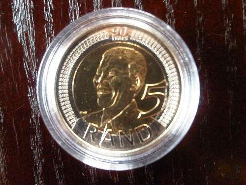 2008 Mandela 90th Birthday R5 UNC Capsulated - R5 Coins !!!