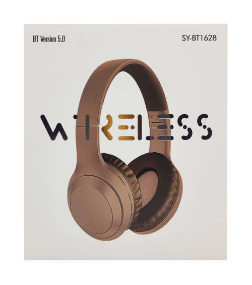 Bluetooth 5.0 Wireless Headphones - BT1628 - Brown