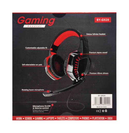 Gaming Headset - GX20 - Red