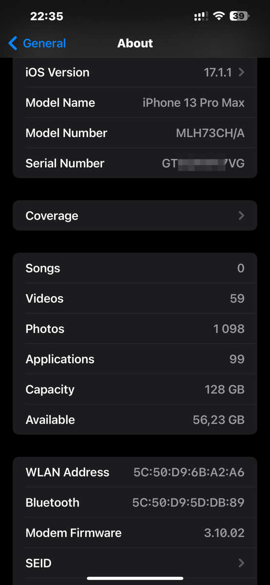 iPhone 13 Pro Max Dual Sim 128GB Blue