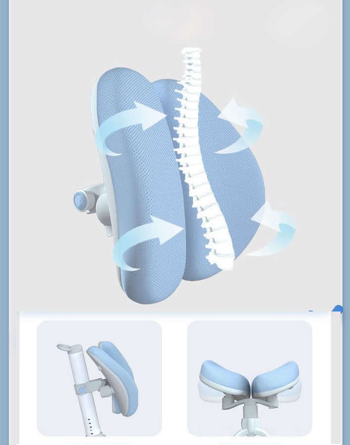 Kids Ergonomic Chair, Adjustable Height and Depth with Gravity Self-Lock Wheel - Pink