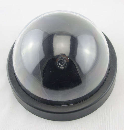 Dummy Security Camera with Dome Shape and 1 Red Flashing Light