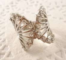 ***True Grace Accessories*** Silver Tone Bling Butterfly Ring