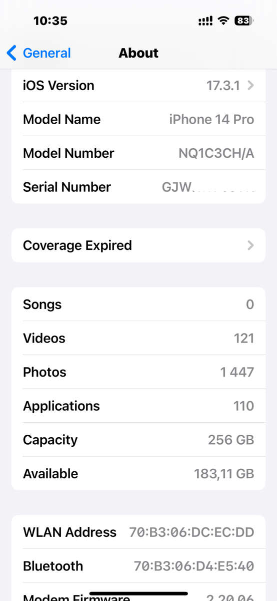 iPhone 14 Pro 256GB Deep Purple - Dual Sim Card Version