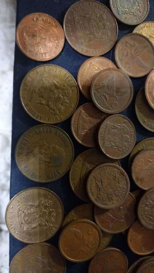 42 x  two cent coins South Africa  2c