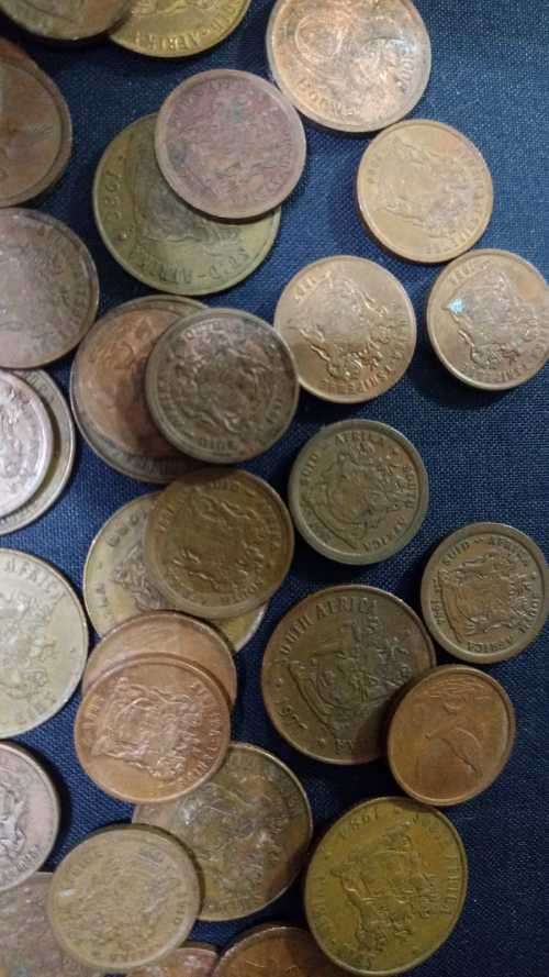 42 x  two cent coins South Africa  2c