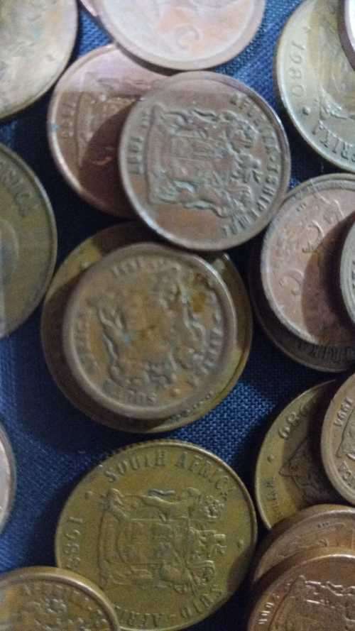 42 x  two cent coins South Africa  2c