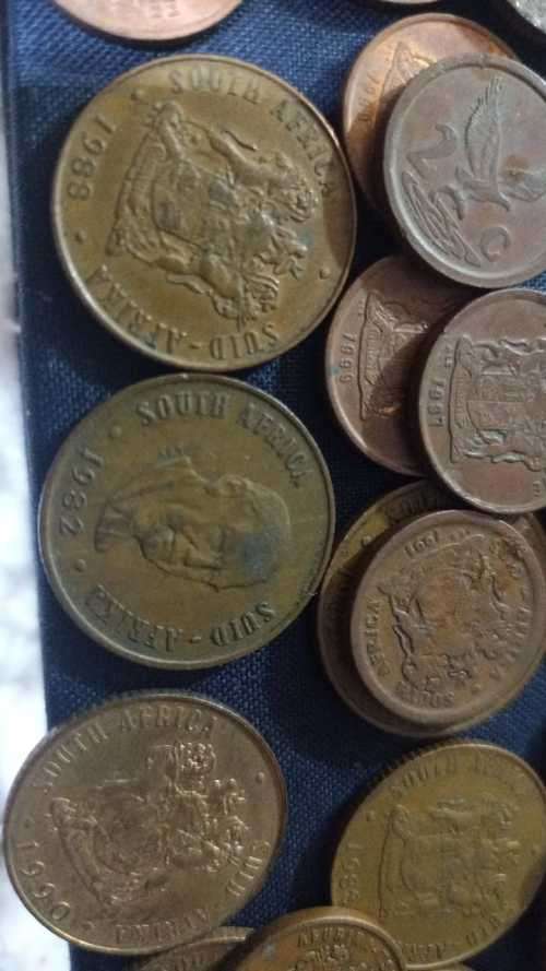 42 x  two cent coins South Africa  2c