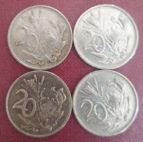 20 Cent South Africa 1980, 1984, 1989, 1990 20 c